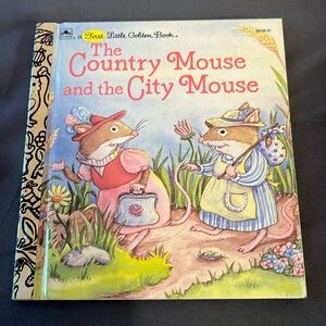 Rare Vintage 80s The Country Mouse and the City Mouse Little Golden Book